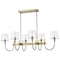 Nuvo Brookside 6-Light Island Pendant Vintage Brass Clear Glass 60/7887 - alternate 1
